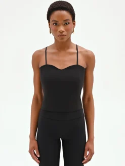TOP BUSTIER NERO CON DOPPIE SPALLINE