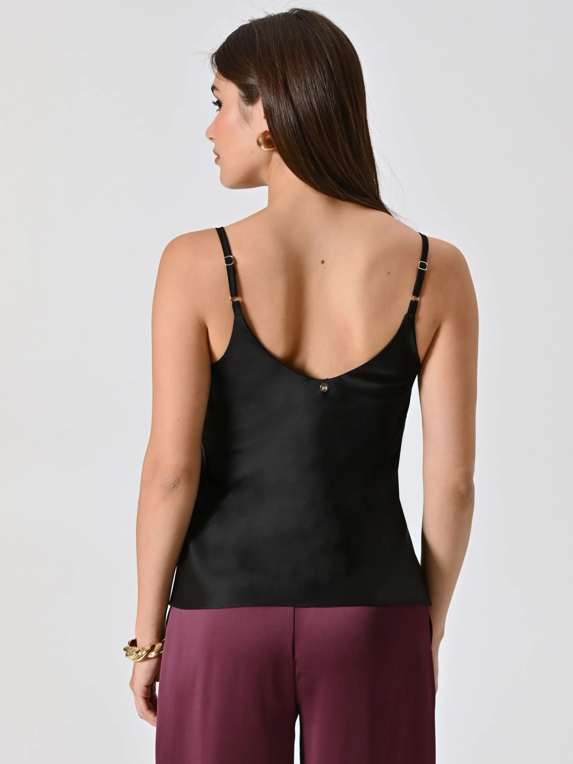 TOP NERO SPALLINE SOTTILI