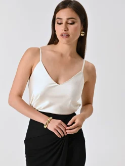 TOP SPALLINE SOTTILI BIANCO