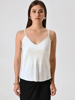 TOP SPALLINE SOTTILI BIANCO
