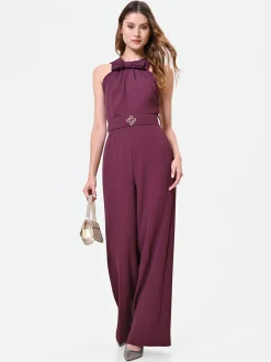 TUTA BORDEAUX CON MAXI FIOCCO AL COLLO