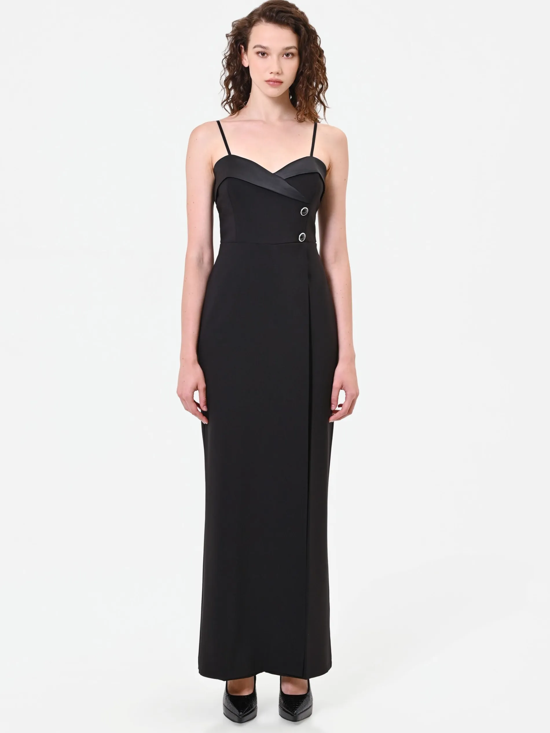 TUTA BUSTIER NERA CON REVER LUCIDO