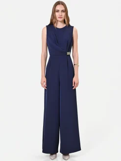 TUTA INTERA BLU NAVY CON DRAPPEGGIO