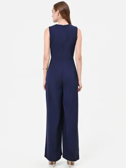 TUTA INTERA BLU NAVY CON DRAPPEGGIO