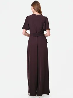 TUTA MARRONE TESTA DI MORO CON PANTALONI PALAZZO