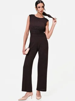 TUTA MORO MARRONE CON PANTALONE A PALAZZO