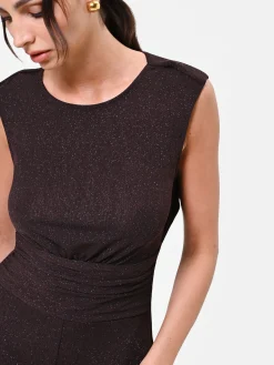 TUTA MORO MARRONE CON PANTALONE A PALAZZO