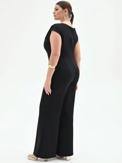 TUTA NERA CURVY CON SCOLLO ASIMMETRICO