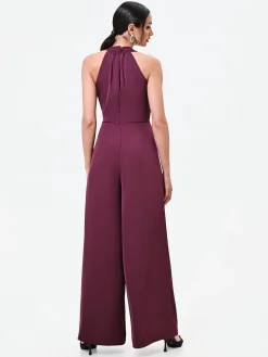 TUTA ROSSO BORDEAUX CON PANTALONE PALAZZO